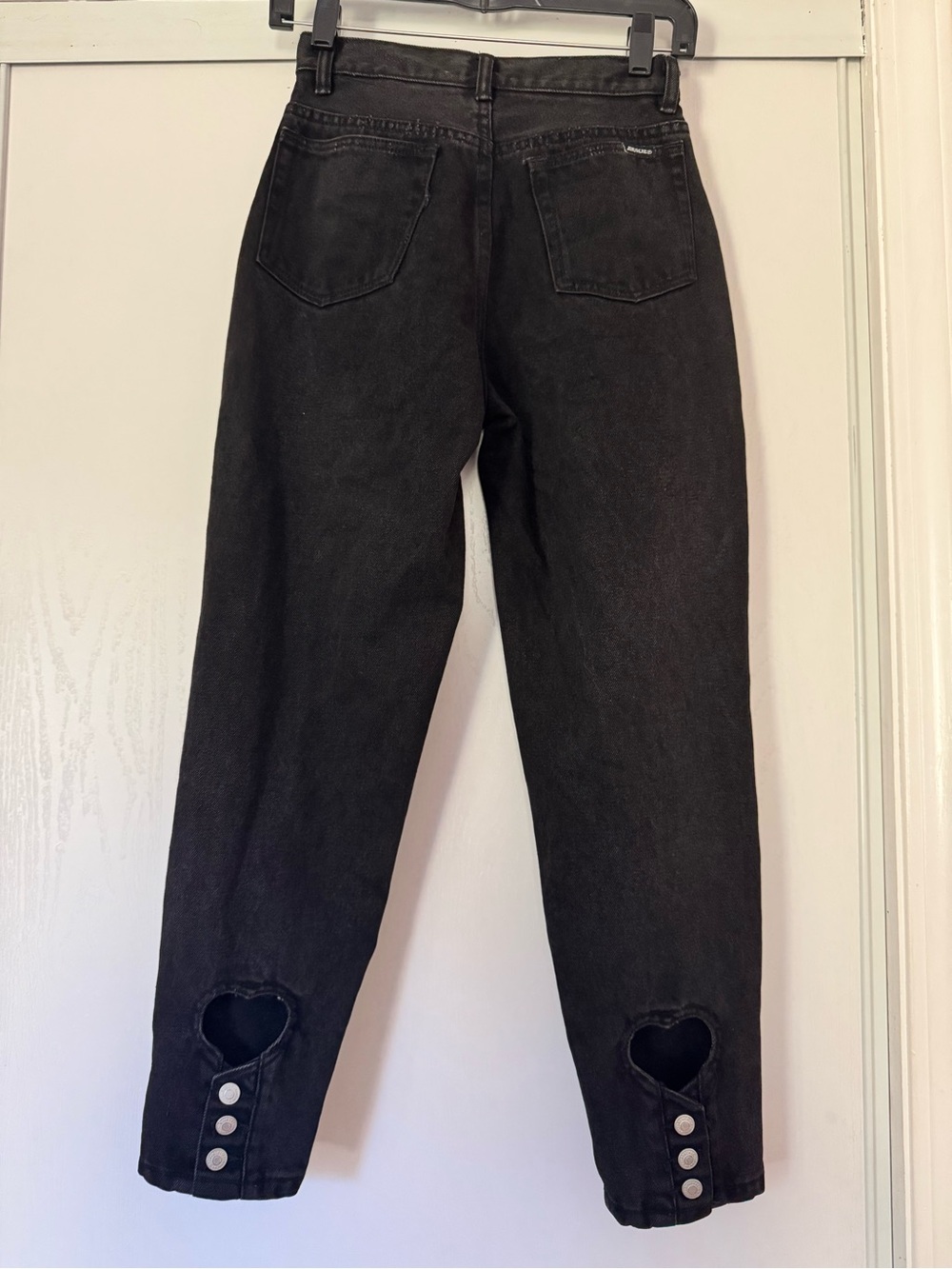Jordache Black Denim Jeans with heart detail